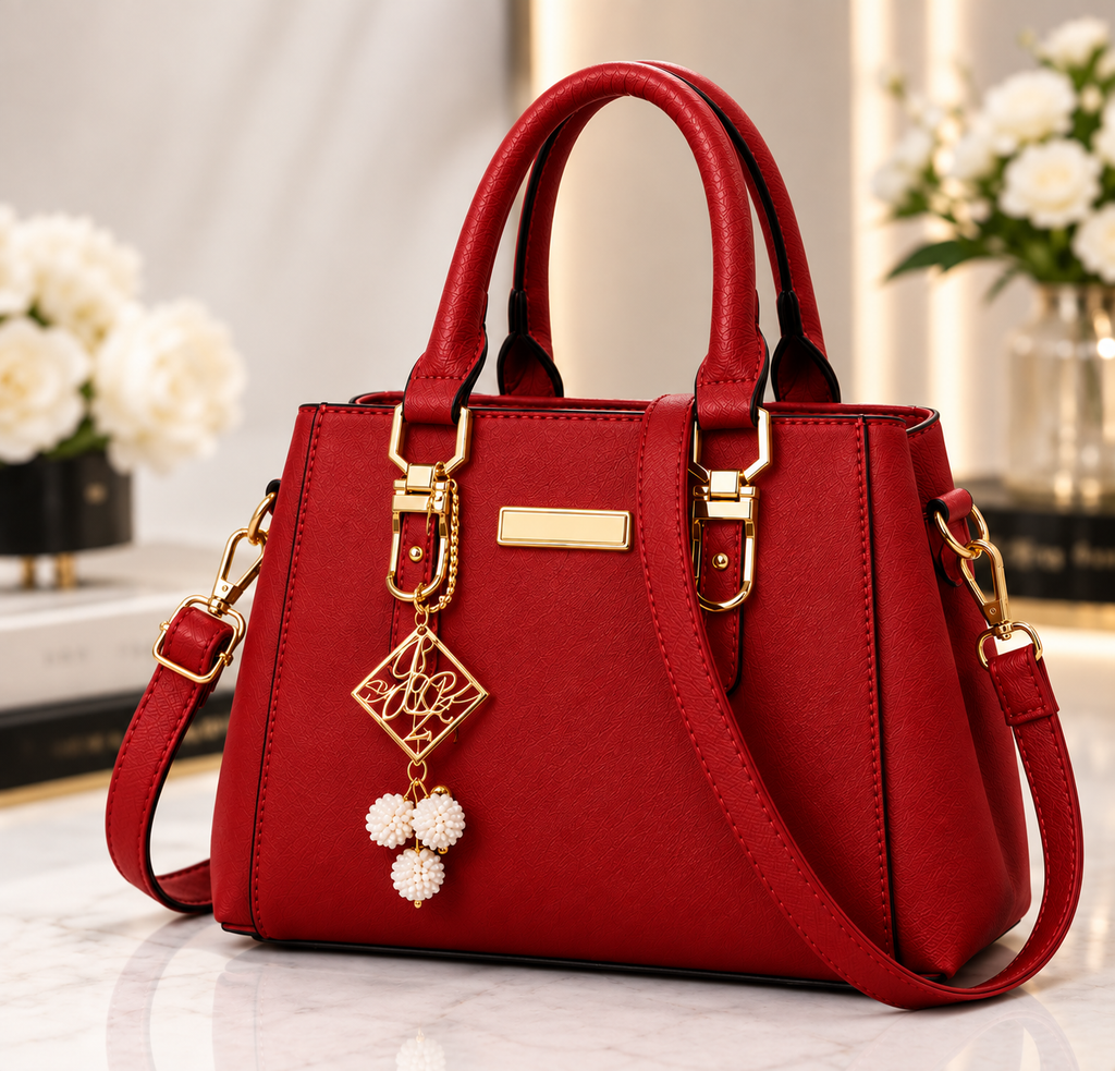 Mala Cinza Elegante | Alça Crossbody & Detalhes Dourados – Maison Veloura