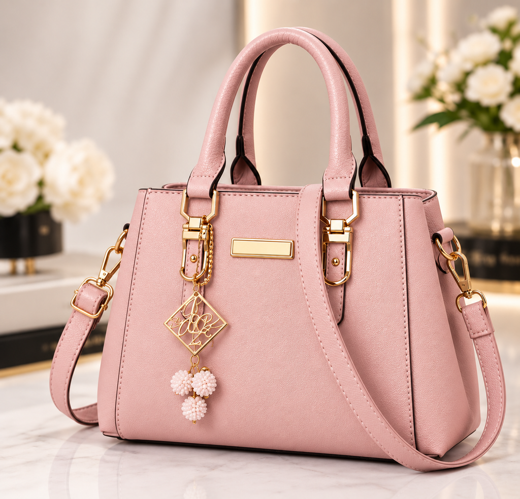 Mala Cinza Elegante | Alça Crossbody & Detalhes Dourados – Maison Veloura