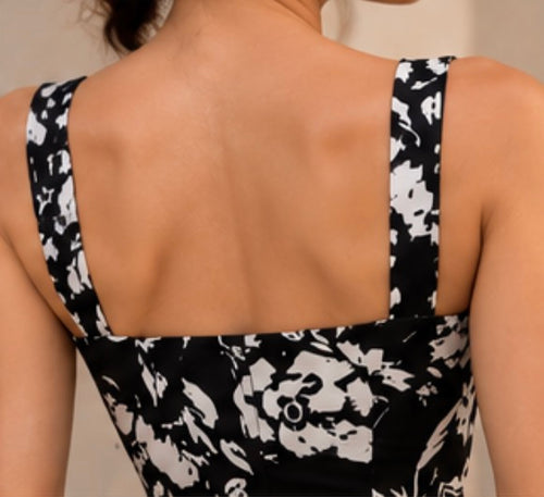 Vestido Midi Floral Elegante – Maison Veloura